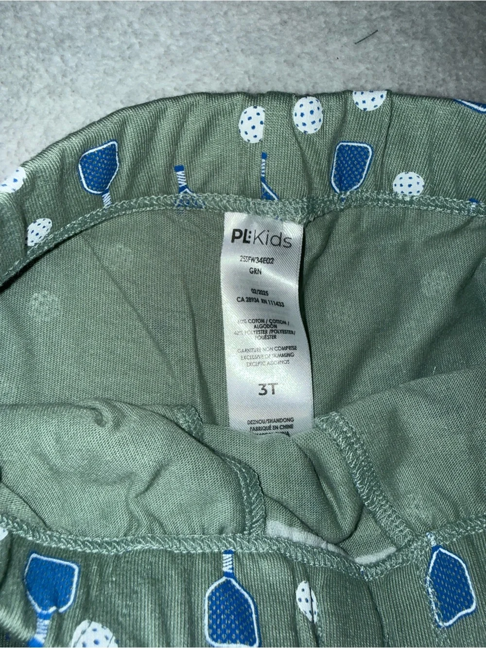 Petit Lem Kids' Pickleball Jersey T-Shirt & Shorts Set, size 3T, NWT